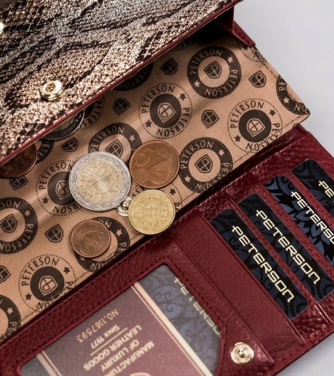 Duży portfel damski na zatrzask — Peterson Lumarko!