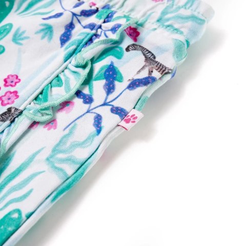 Szorty dziecięce ze sznurkiem, ecru i ciemna mięta, 104 Lumarko!