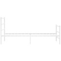 Metalowa rama łóżka z wezgłowiem i zanóżkiem, biała, 100x200 cm Lumarko!