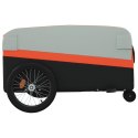 Przyczepka rowerowa, czarno-pomarańczowa, 45 kg, żelazo Lumarko!
