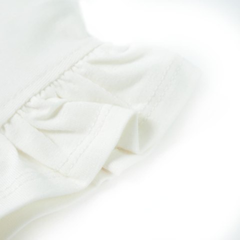 Koszulka dziecięca z falbankowymi rękawkami, biała, 116 Lumarko! #