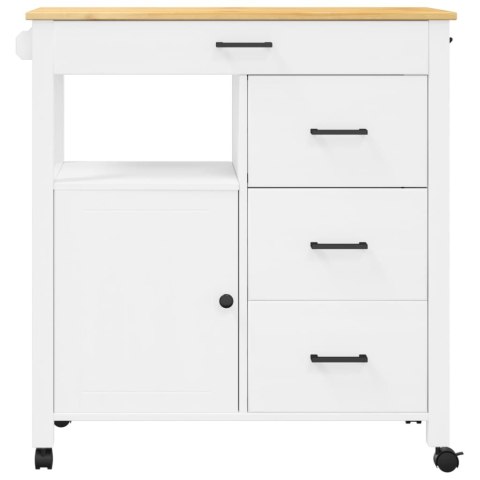 Wózek kuchenny MONZA, 84x40x90 cm, lite drewno sosnowe Lumarko!