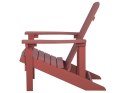 Krzesło ogrodowe z podnóżkiem czerwone ADIRONDACK Lumarko!