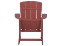 Krzesło ogrodowe z podnóżkiem czerwone ADIRONDACK Lumarko!
