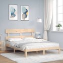 Rama łóżka z wezgłowiem, 160x200 cm, lite drewno Lumarko!
