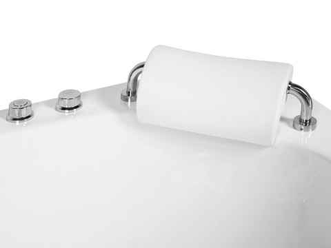 Wanna narożna LED z hydromasażem biała 187 x 136 cm MANGLE