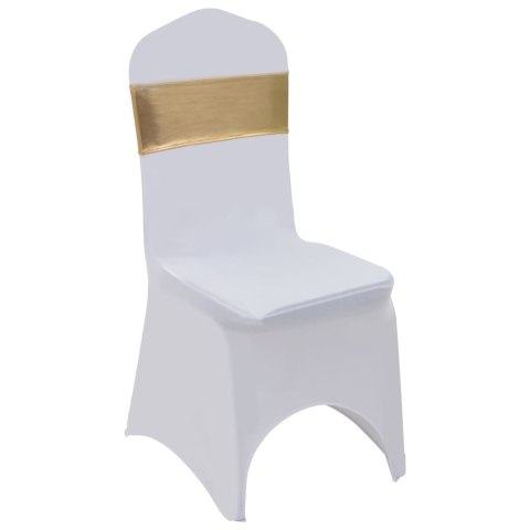 Elastyczne opaski na krzesła, 25 szt., diamentowa klamra, złote Lumarko!