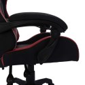 Fotel dla gracza z RGB LED, kolor wina i czarny, sztuczna skóra Lumarko!