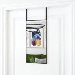 Lustro na drzwi, czarne, 30x60 cm, szkło i aluminium Lumarko!