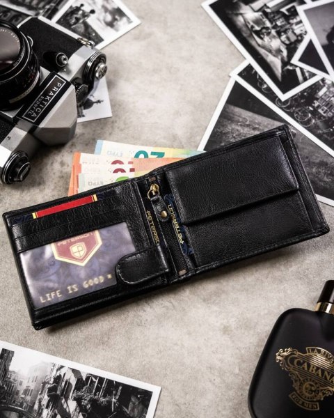 Zestaw prezentowy: duży, skórzany portfel męski i brelok - Peterson Lumarko!