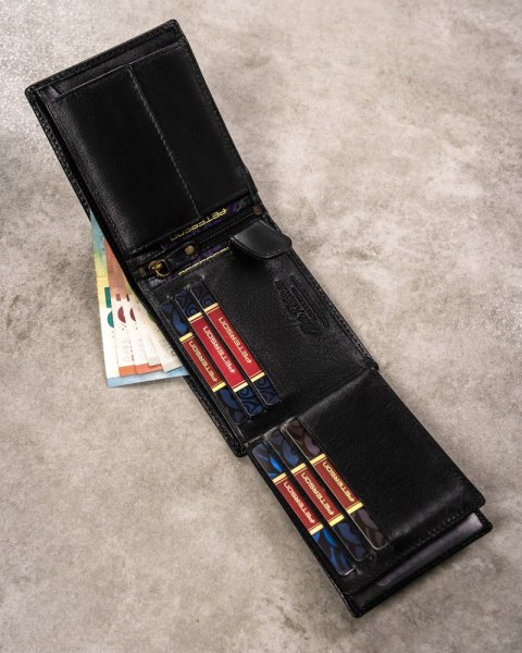 Zestaw prezentowy: duży, skórzany portfel męski i brelok - Peterson Lumarko!