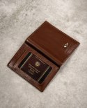 Zestaw prezentowy: elegancki skórzany portfel, etui na karty i brelok - Peterson Lumarko!