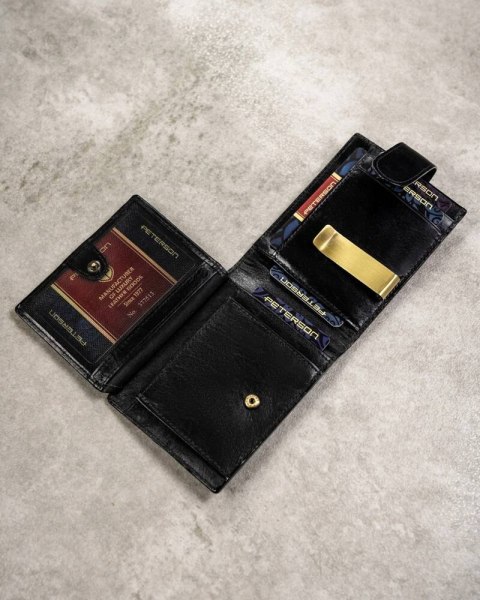 Zestaw prezentowy: skórzany portfel męski, etui i brelok - Peterson Lumarko!