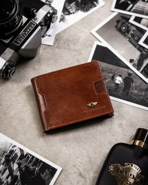 Zestaw prezentowy: skórzany portfel męski, etui i brelok - Peterson Lumarko!