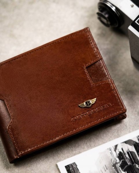 Zestaw prezentowy: skórzany portfel męski, etui i brelok - Peterson Lumarko!