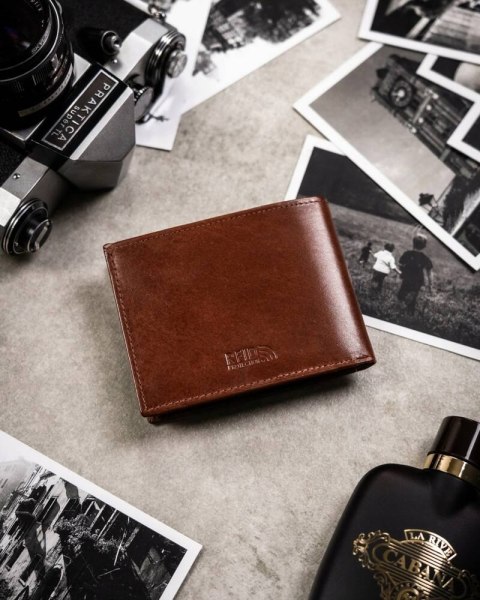 Zestaw prezentowy: skórzany portfel męski, etui i brelok - Peterson Lumarko!