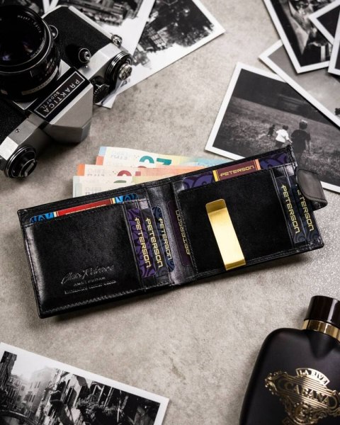 Zestaw prezentowy: skórzany portfel męski, etui i brelok - Peterson Lumarko!