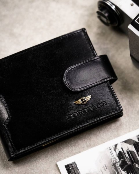 Zestaw prezentowy: skórzany portfel męski, etui i brelok - Peterson Lumarko!