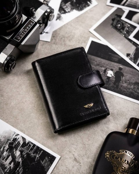 Zestaw prezentowy: skórzany portfel męski, etui na karty i brelok - Peterson Lumarko!