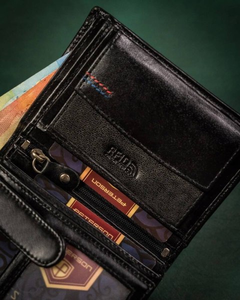 Zestaw prezentowy: skórzany portfel męski i brelok - Peterson Lumarko!