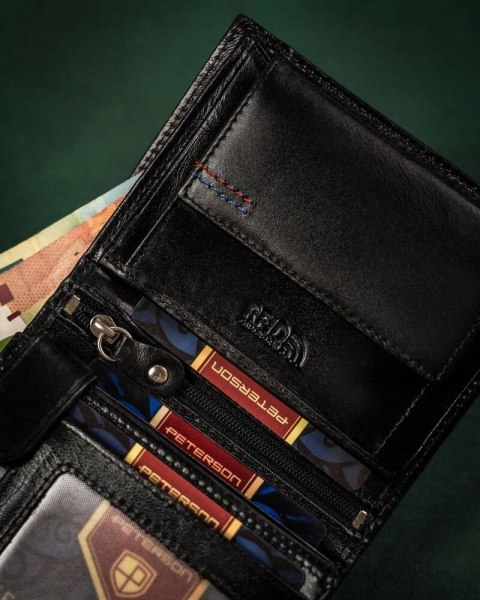 Zestaw prezentowy: skórzany portfel męski i brelok - Peterson Lumarko!