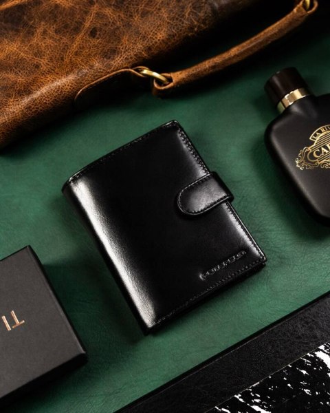 Zestaw prezentowy: skórzany portfel męski i brelok - Peterson Lumarko!