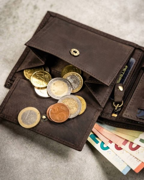 Zestaw prezentowy: skórzany portfel męski i brelok - Peterson Lumarko!