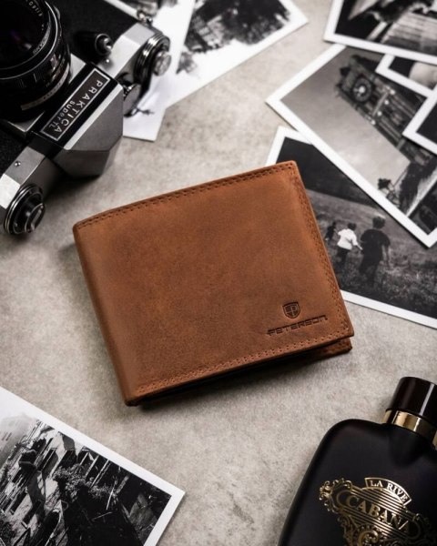 Zestaw prezentowy: skórzany portfel męski i brelok - Peterson Lumarko!