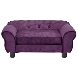 Sofa dla psa, burgundowa, 72x45x30 cm, pluszowa Lumarko!