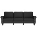 Sofa 3-osobowa, czarny, 180 cm, tapicerowana aksamitem Lumarko!