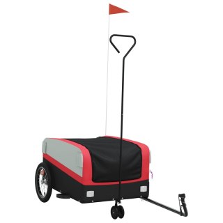 Przyczepka rowerowa, czarno-czerwona, 45 kg, żelazo Lumarko!