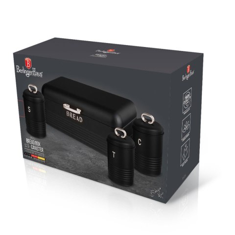 CHLEBAK Z ZESTAWEM POJEMNIKÓW BERLINGER HAUS BH-6754 BLACK SILVER Lumarko!