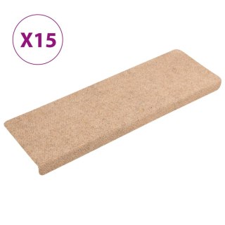 Nakładki na schody, 15 szt., igłowane, 65x21x4 cm, brązowe Lumarko!