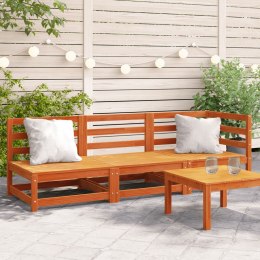 Ogrodowa sofa 3-osobowa, woskowy brąz, lite drewno sosnowe Lumarko!
