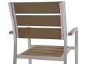Zestaw ogrodowy stół i 6 krzeseł jasne drewno ze srebrnym VERNIO Lumarko!