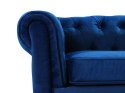 Fotel welurowy ciemnoniebieski CHESTERFIELD Lumarko!