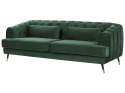 Sofa 3-osobowa welurowa zielona SLETTA Lumarko!
