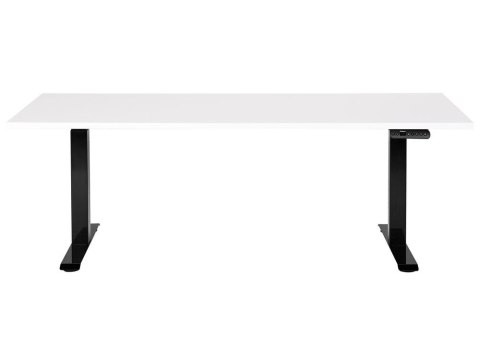 Biurko regulowane elektrycznie 180 x 72 cm biało-czarne DESTIN III