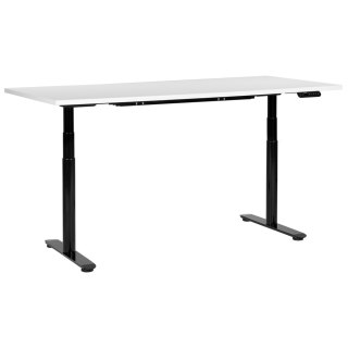 Biurko regulowane elektrycznie 180 x 72 cm biało-czarne DESTIN IV