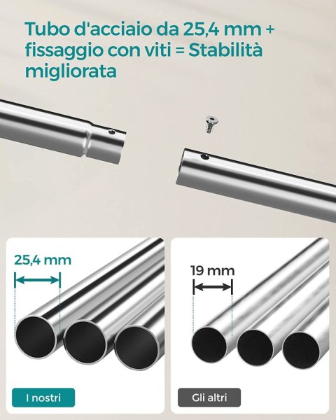 Szyna do ubrań, stojak na ubrania, podwójne ubrania wisząca szyna, wytrzymała metalowa rama z kółkami i półką, 100 kg całkowitej