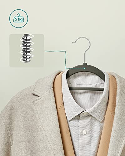 Wieszarki aksamitne, zestaw 20 wieszaków z płaszcza ubrania, bez poślizgu, z batonem krawatowym i obrotowym haczykiem 360 °, osz