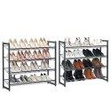8-poziomowy stojak na buty, zestaw 2 4-poziomowych organizatorów butów, stalowa półka buta, regulowane półki płaskie lub kątowe,