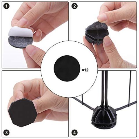 Kojec dla zwierząt, duża obudowa ćwiczeń, Modułowy ogrodzenie metalowe dla chomika, zwierzaka, małych zwierząt, czarnych