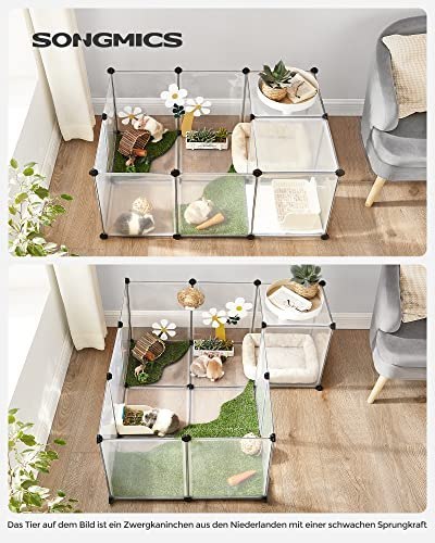 Kojec dla zwierząt, klatka świnki morskiej z podłogą, przezroczystą plastikową obudowę dla chomików, królików, żywopłów, siedlis