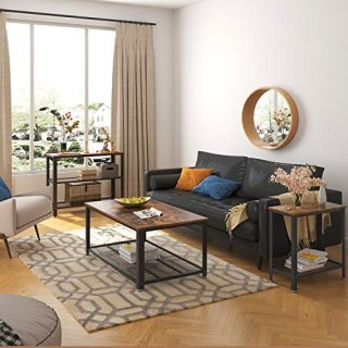 Stolik boczny , stolik nocny, stolik sofa z półką z siatki, stolik kawowy, stabilny, łatwy montaż, oszczędność miejsca, salon, s