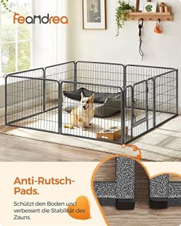 8-panelowy Kojec, żelazna klatka dla psów, ciężkie ogrodzenie zwierząt domowych, pióro szczeniaka, składane i przenośne, 77 x 60