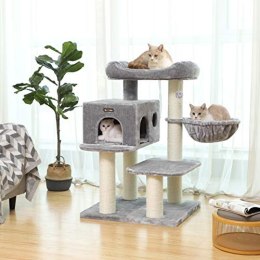 Drzewo kotów, wieża kotów z pluszową okoniką xxl, mieszkanie kotów z regulowanymi jednostkami, zabawkami dla kotów, dodatkowe gr