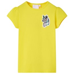 Koszulka dziecięca z krótkimi rękawami, jaskrawożółta, 116 Lumarko!