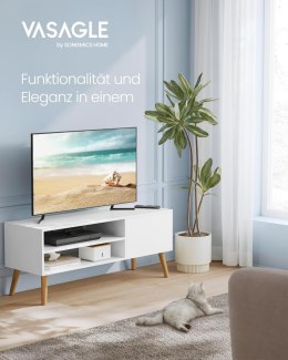 Szafka telewizyjna Lowboard TV Szafka do telewizorów do 55 cali 120 cm stojak telewizyjny dla salonu przemysłowy projekt biały
