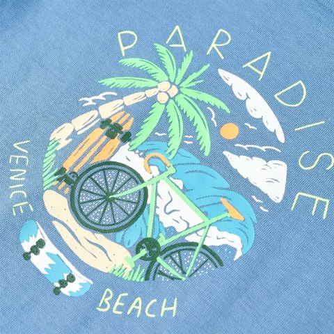 Koszulka dziecięca, kolor średni niebieski, 128 Lumarko! #